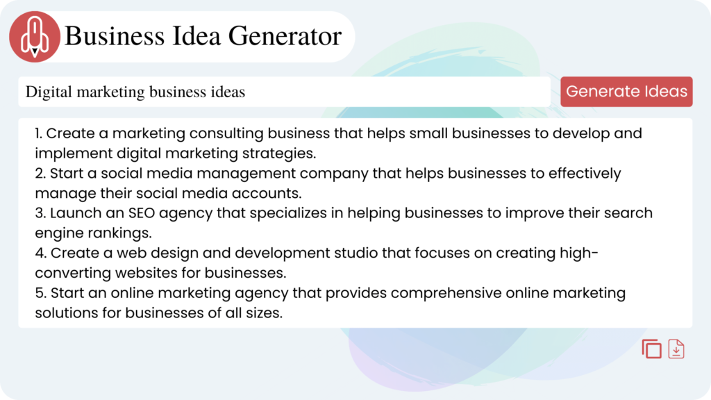 Small business Idea Generator
