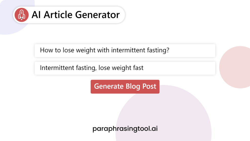 Article Generator Interface