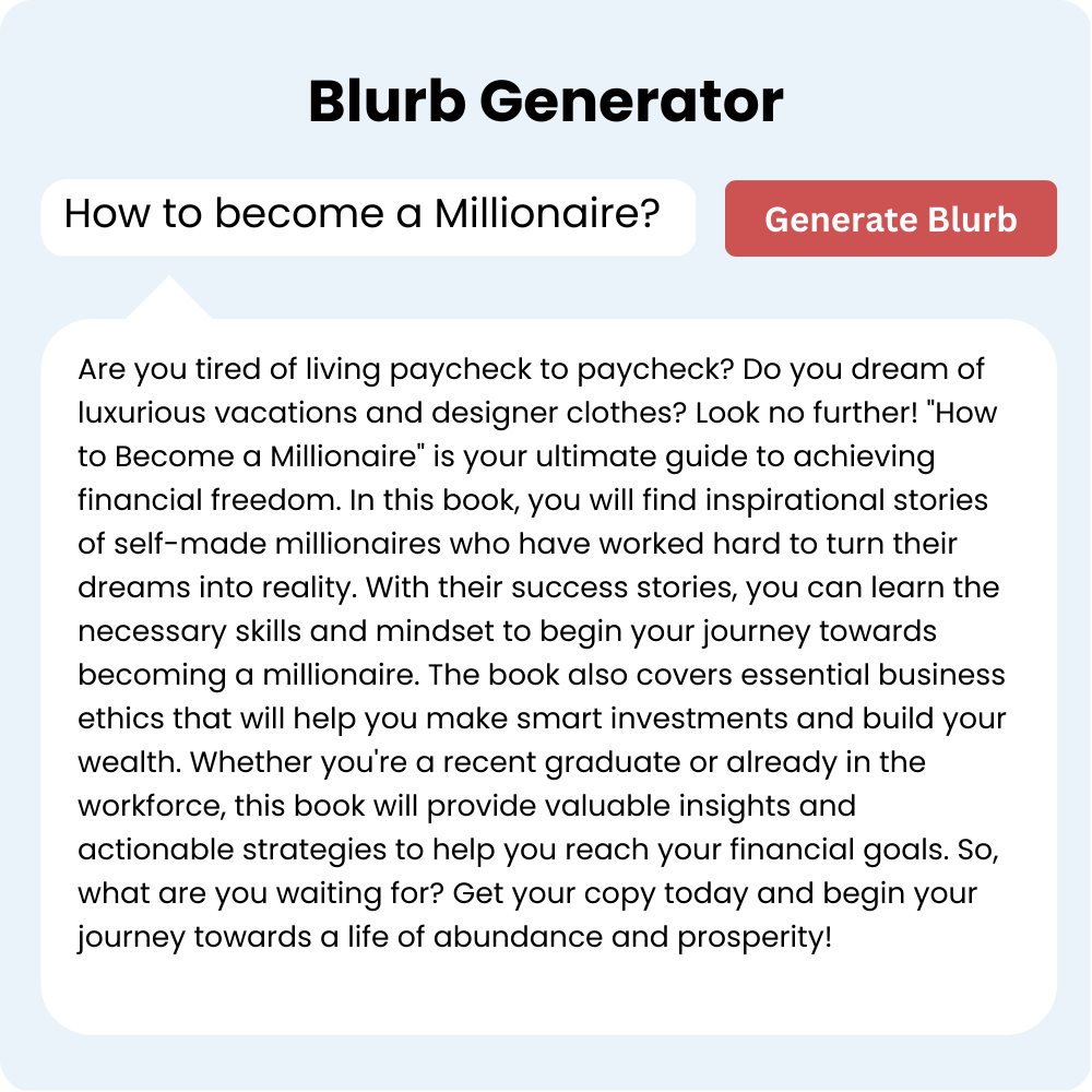 Blurb Generator