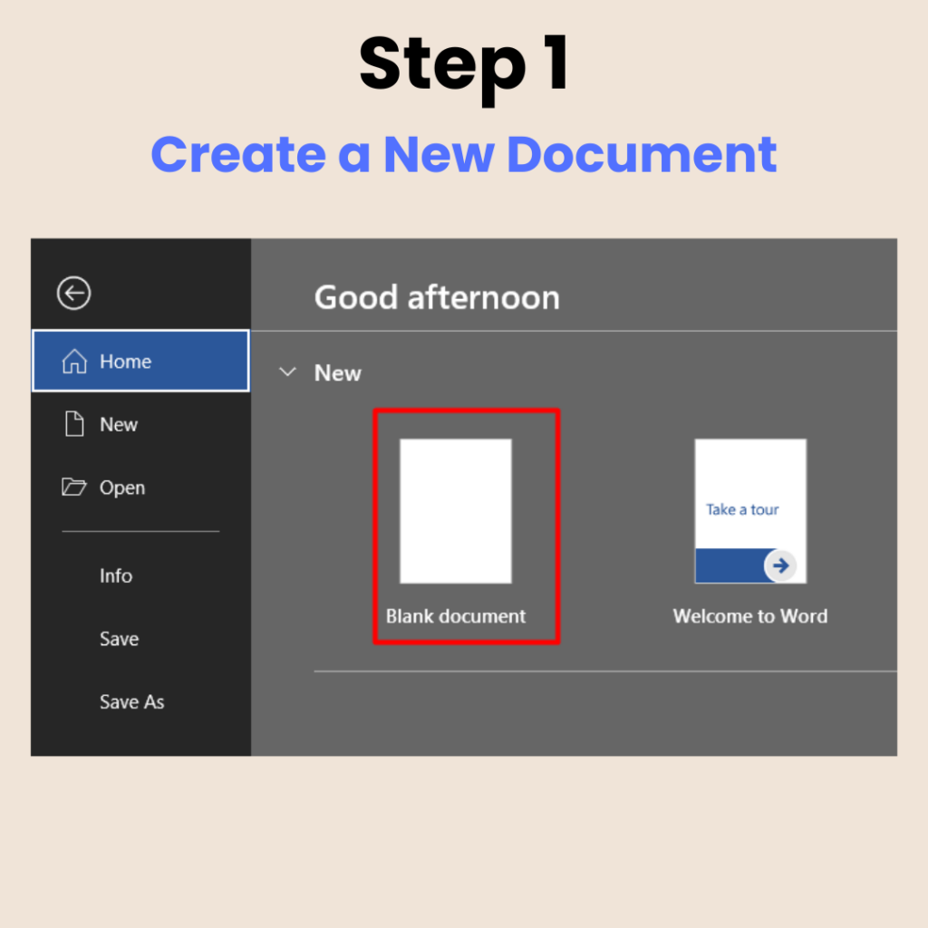 Create a New Document